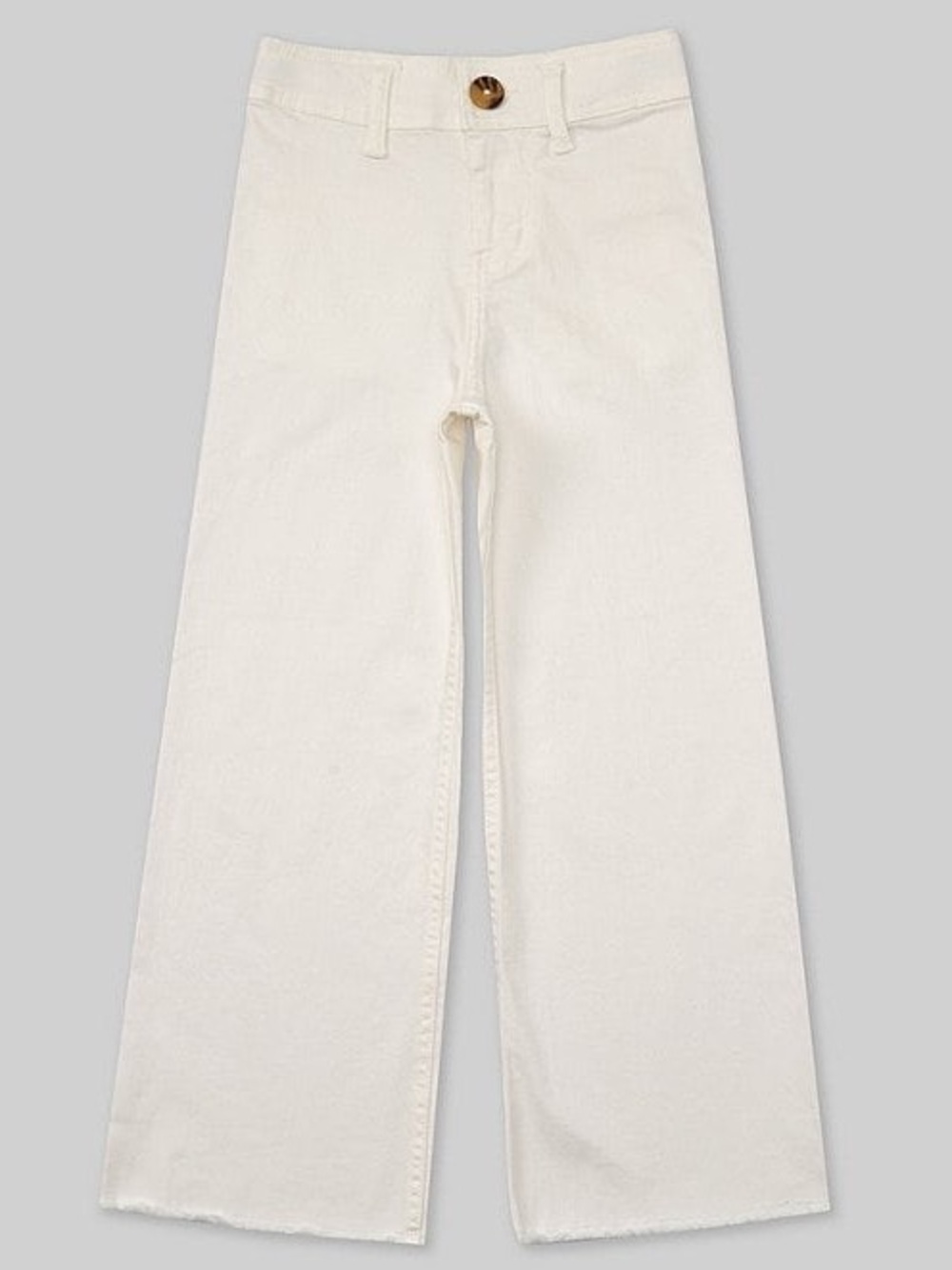 A loves A girls Wide Leg white Jeans with Raw Hem size 8